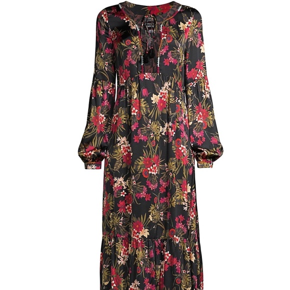 JOHNNY WAS Floral Print Boho Maxi Dress